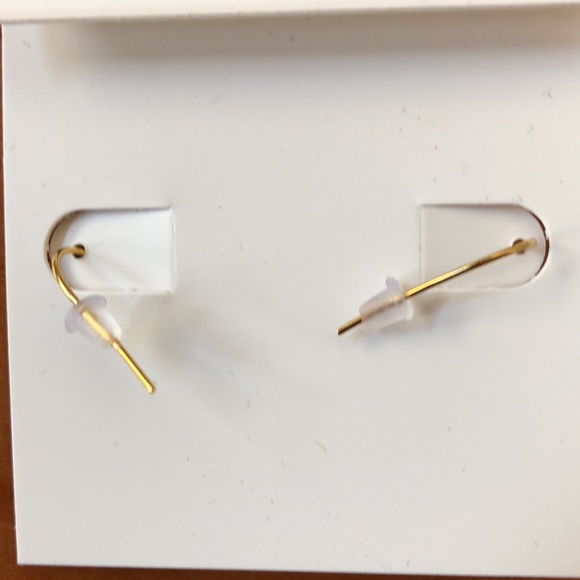 NEW Tory Burch Deco Logo Gold Circle Dangle Drop Hook Earrings - Picture 3 of 3